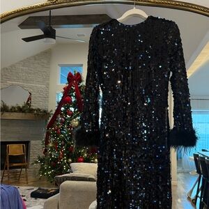 Ivy City Co Black Sequin Dress